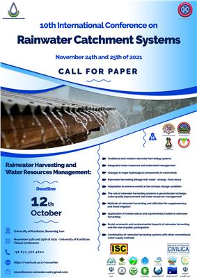 10th international Conference on Rainwater Catchment Systems